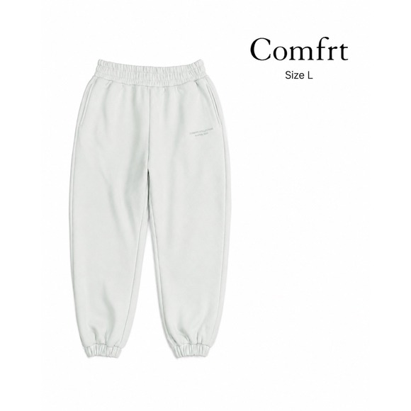 Comfrt Pants - Comfrt Collection Pastel Edit Joggers Mint Green Size L Fleece Lined Oversized